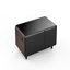 Table basse moderne et intelligente avec tiroirs intégrés pour réfrigérateur et congélateur, haut-parleur Bluetooth, chargement sans fil, panneau de commande tactile, USB, protection pour prise de courant, lumière d'ambiance, brun