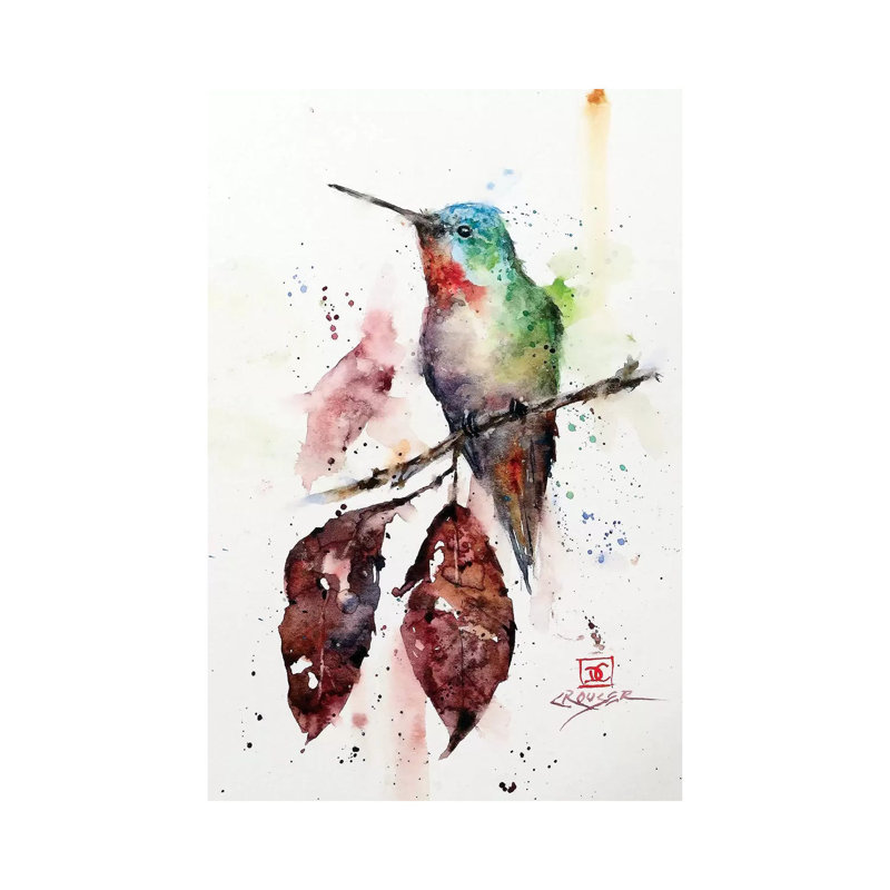 Autumn Hummer 1 Piece Wrapped Canvas Painting, 20.32 cm H x 30.48 cm W
