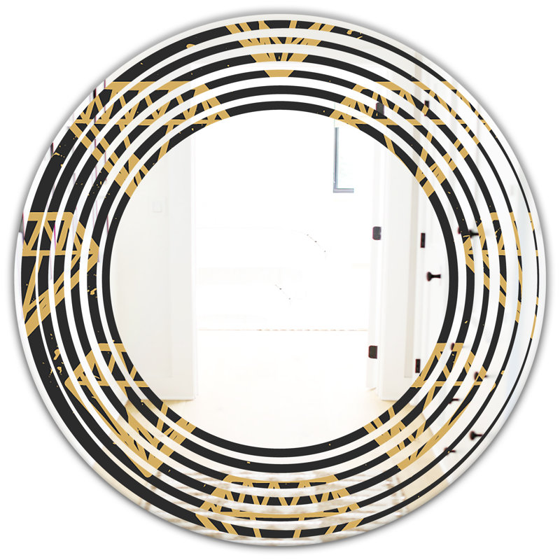 Miroir mural sans cadre wave diamants glam, 31,5 po x 31,5 po