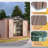10 ft. W x 12 ft. D Outdoor Metal Storage Sheds with Floor for Patio, Garden, Lawn,Brown