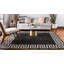 Tapis gris anthracite et beige tissé au métier mécanique Balabak-487009510