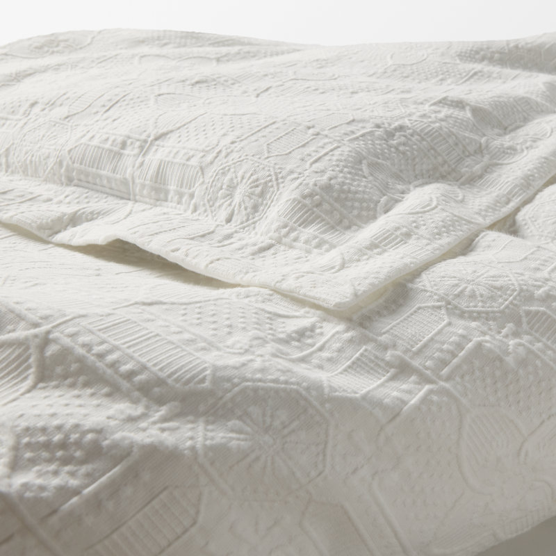 Sascha White Queen Duvet Set, King