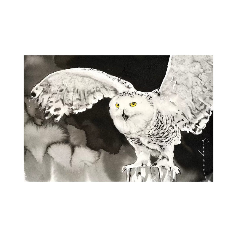 Snowy Owl 1 Piece Wrapped Canvas Painting, 66.04 cm H x 45.72 cm W x 1.91 cm D