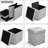 Taneishia Sorbus Plushy Upholstered Storage Ottoman Cube Folds flat - 12.25"L - Grey-1987079320