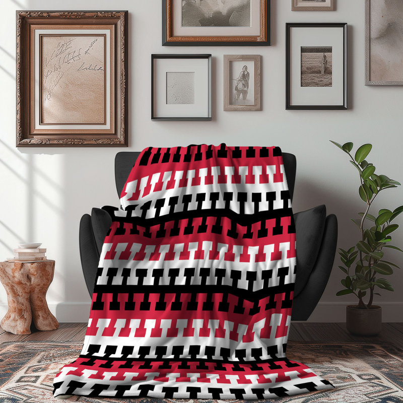 Couverture sherpa 1 pièce Crimson foncé 0141, L 60 po x L 80 po