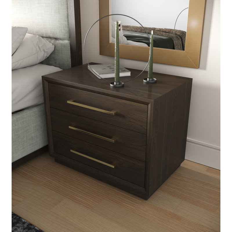 Langley 3-Drawer Nightstand | Elegant Bedside Storage