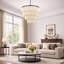 26" 5-Light Tiered Rope Drum Chandelier-1047239935