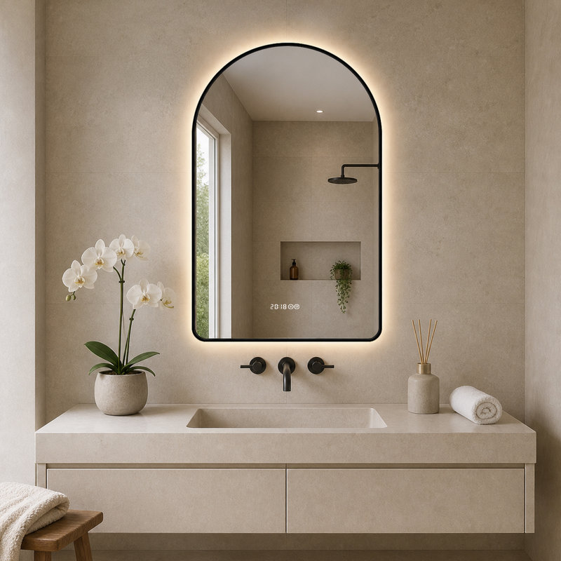 Miroir mural noir anti-buée, 40" x 30"