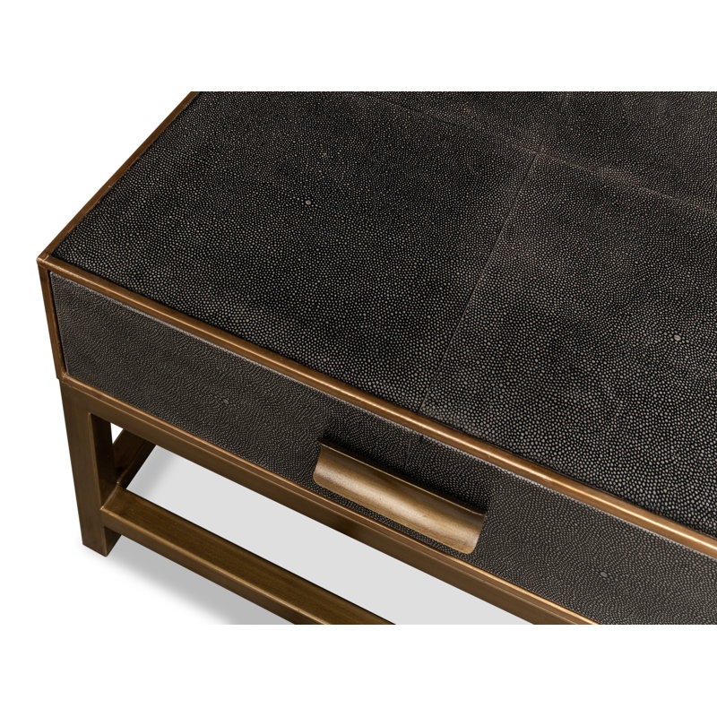 Shagreen Single Coffee Table, Gray
