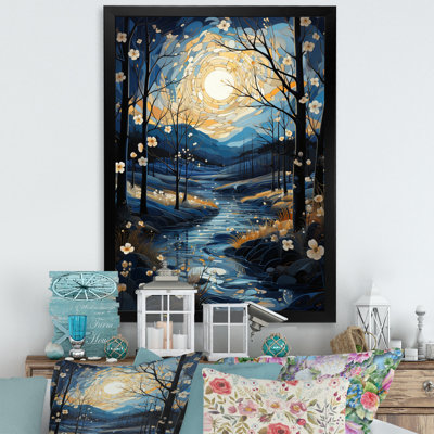 Birch Woods Moonlit Symphony III sur impression sur toile