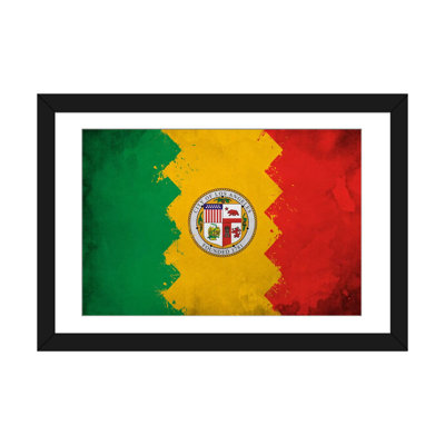 « los angeles, californie grunge », impression sur toile peinte