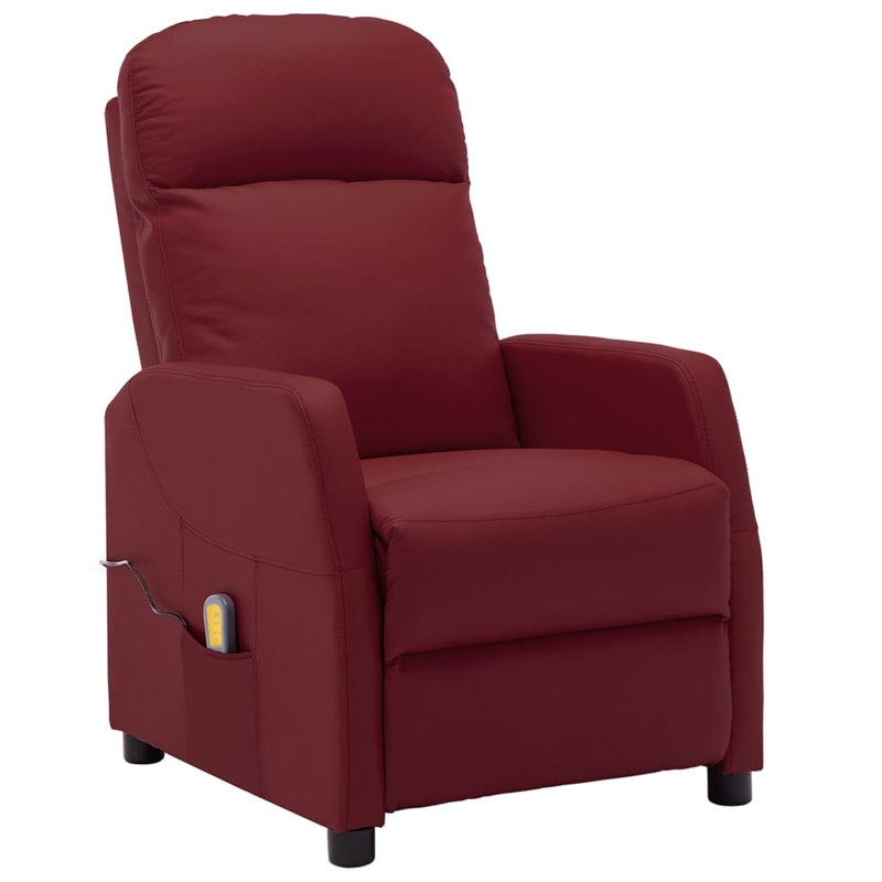 Fauteuil de massage confortable pour fauteuil inclinable, 100 % polyester rouge