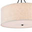 Lustre moderne tambour doré à 6 lumières avec abat-jour en lin-128460768