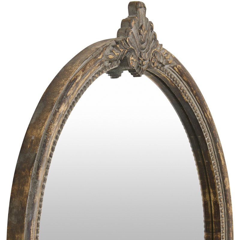 Giustina Accent Mirror, Solid Wood, Brown