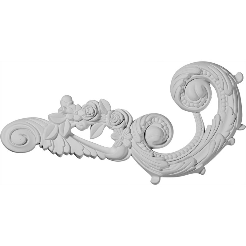 Monique 11'' White Primed Urethane Scroll Onlay