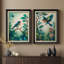 «Birds and Blossoms Botanical Nature Scene», ensemble de 2 reproductions d'art mural encadrées de qualité supérieure sur papier 26 po x 36 po-101353013