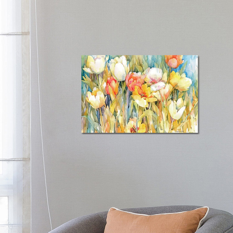 Tulip Team 1 Piece Wrapped Canvas Painting, 66.04 cm H x 45.72 cm W x 1.91 cm D
