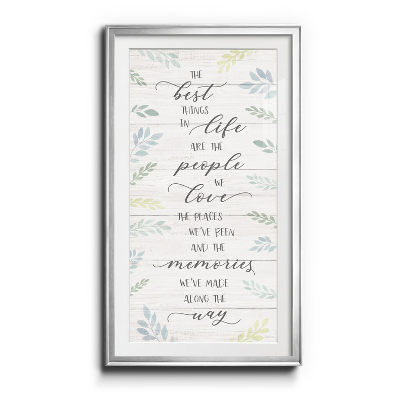 Best Things - Print, Argent, H 10,5 po x l 18,5 po x P 1,5 po