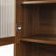 Armoire de cuisine avec étagère de rangement à plusieurs niveaux, 2 tiroirs et porte vitrée