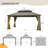 12' X 16' Hardtop Gazebo Outdoor Aluminum Gazebos Grill With Galvanized Steel Double Canopy For Patios Deck Backyard,Curtains&Netting