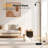 Industrial Arched Floor Lamp with Glass Shade and LED Bulb Tall Standling Lamp