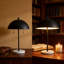 Lampe de table moderne en dôme avec base en marbre, interrupteur à chaîne et ampoule DEL incluse pour la table de chevet ou le bureau du salon
