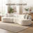 Boneless Modern Curved Sectional Sofa Cloud Modular Couch Boneless Couch Boucle Upholstery, 27.9" H, No Assembly Required Contemporary Living Room Furniture,-1442759550