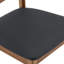 2 chaises de salle à manger en bois massif de couleur noyer, avec emballage souple en polyuréthane noir sur le dossier et le coussin de siège, dossier évidé, pour les chaises de salle à manger.-129684129