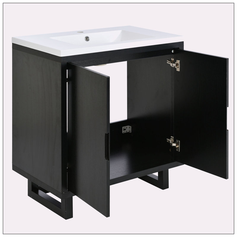 Ensemble de meuble-lavabo 30 "avec lavabo, Noir