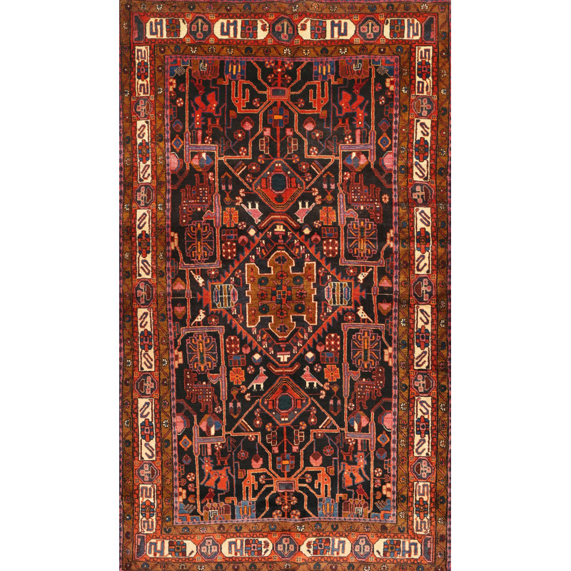 Tapis oriental brun / rouge, Rectangle 6 pi x 9 pi