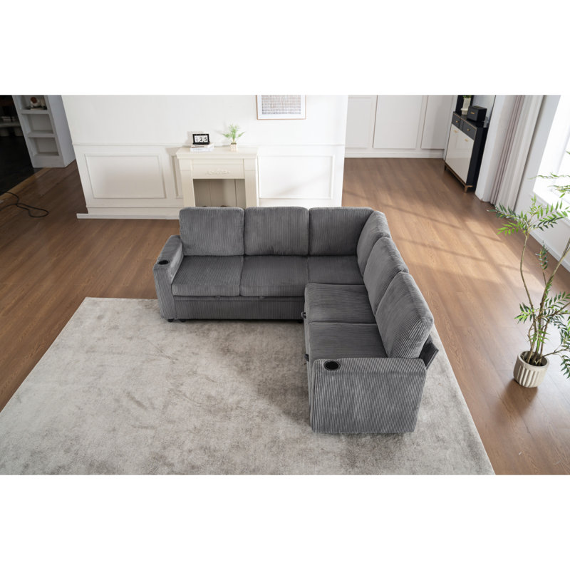 Sectional Sleeper Sofa With Pull Out Bed, Modular Corner Sofa With Storage, Sectional Couches For Living Room, Convertible Sofa Bed For Living Room, Bedroom And Apartment