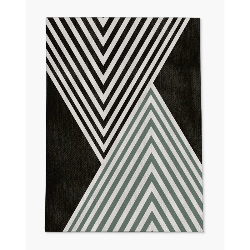 Tapis de chaise rectangulaire à poils courts Misa, L 36 po x L 60 po, Émeraude