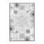 Tapis doux et moelleux d'inspiration géométrique d'inspiration mondiale en bleu - reliure noire-977396046