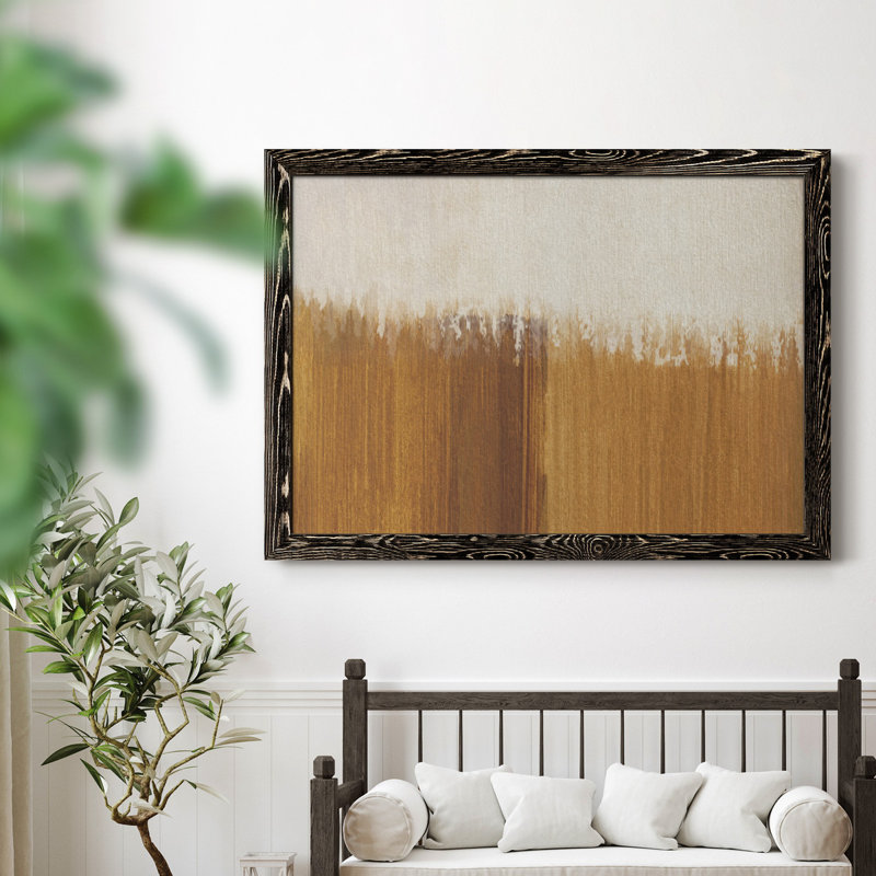 Sundown - Peinture sur toile encadrée, H 31,5 po x l 23,5 po x P 1,5 po, Noir