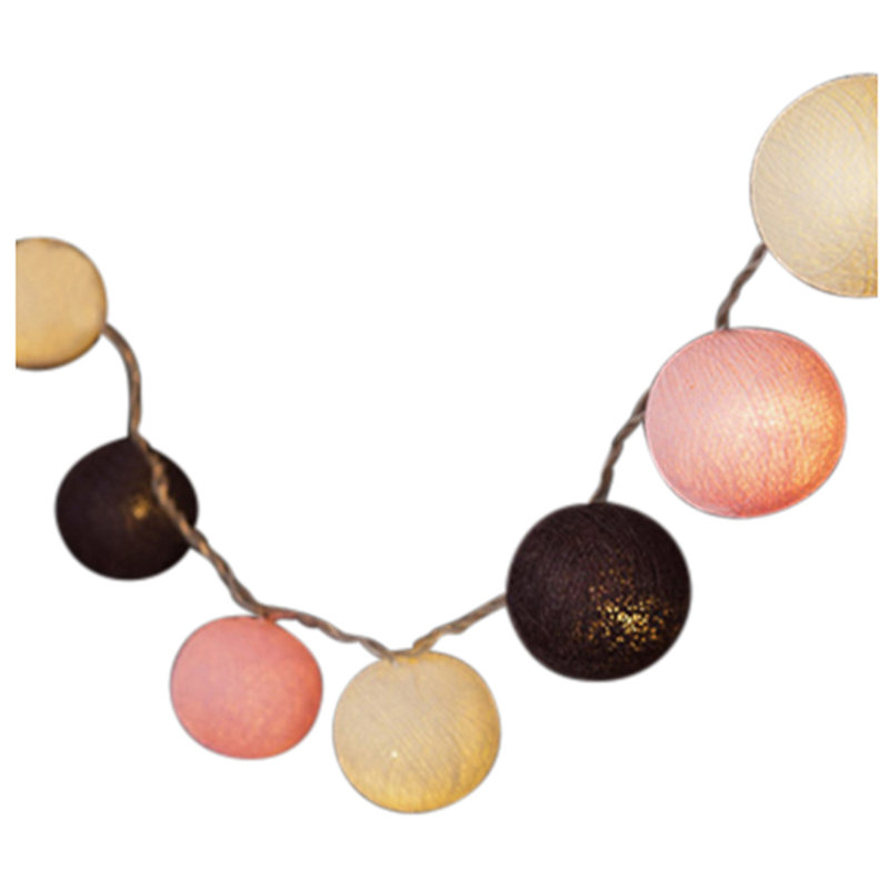 Misti LED Cotton Ball String Light, 10 Lamps - 5 Metre Long
