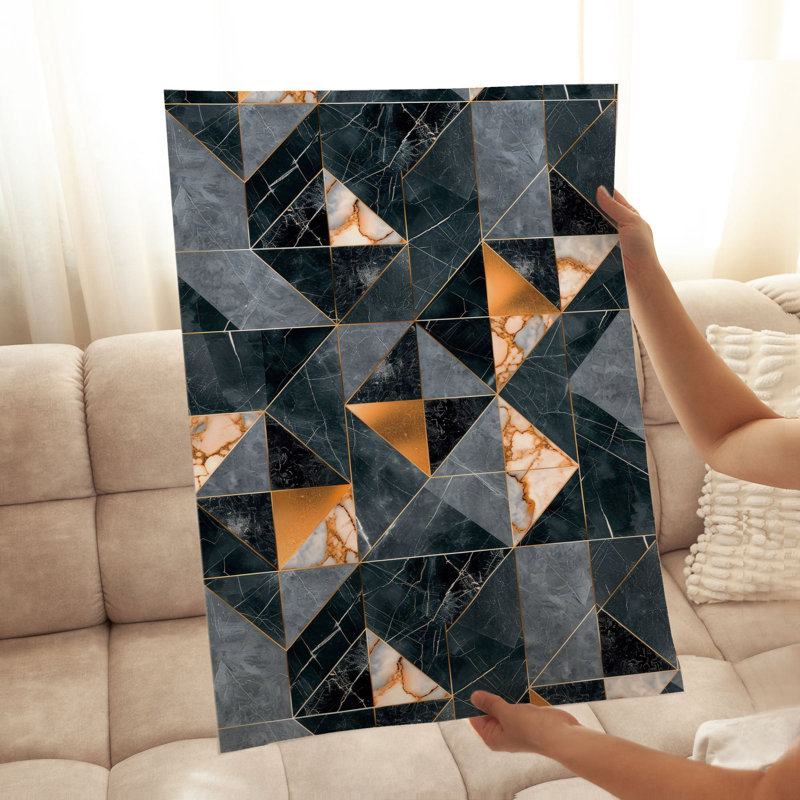 «Abstract Geode Shapes VI», reproduction d'art moderne sans cadre, H 14 po x l 11 po