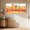 Cactus, paysage désertique avec cactus et coucher de soleil, ensemble de 3 impressions sur toile