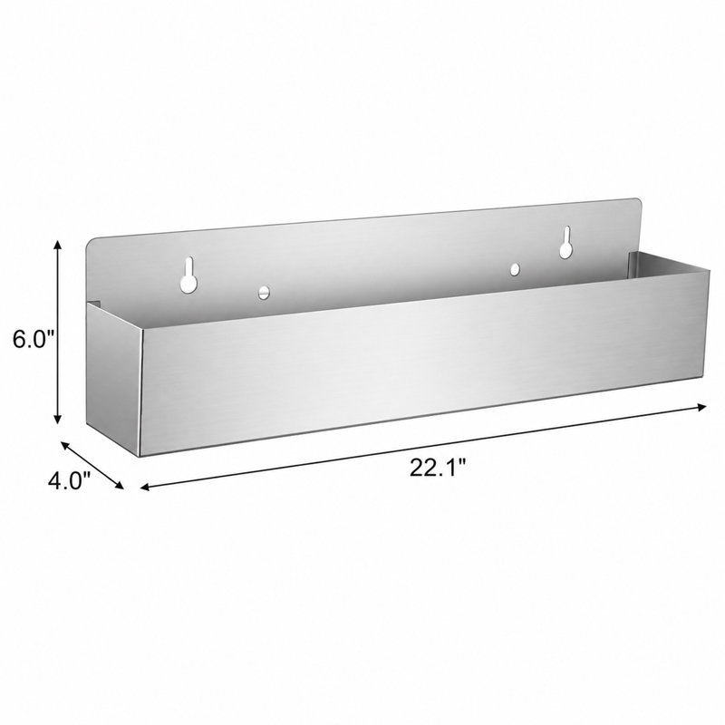 2 Pack 22" Stainless Steel Wall Mounted Bottle Holder