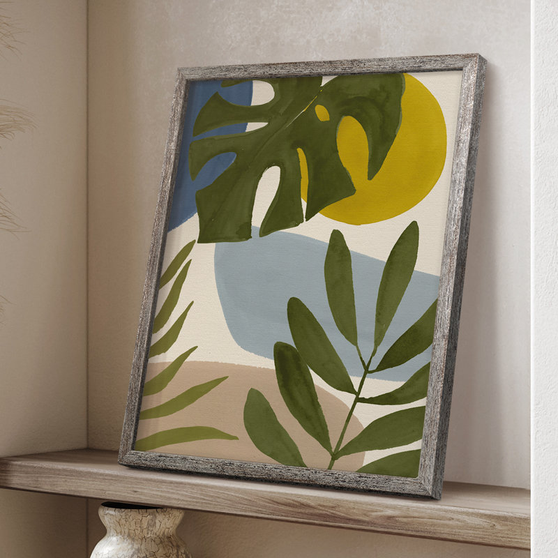 Tropica Tumble I, reproduction encadrée - bois massif, H 11 po x l 9 po