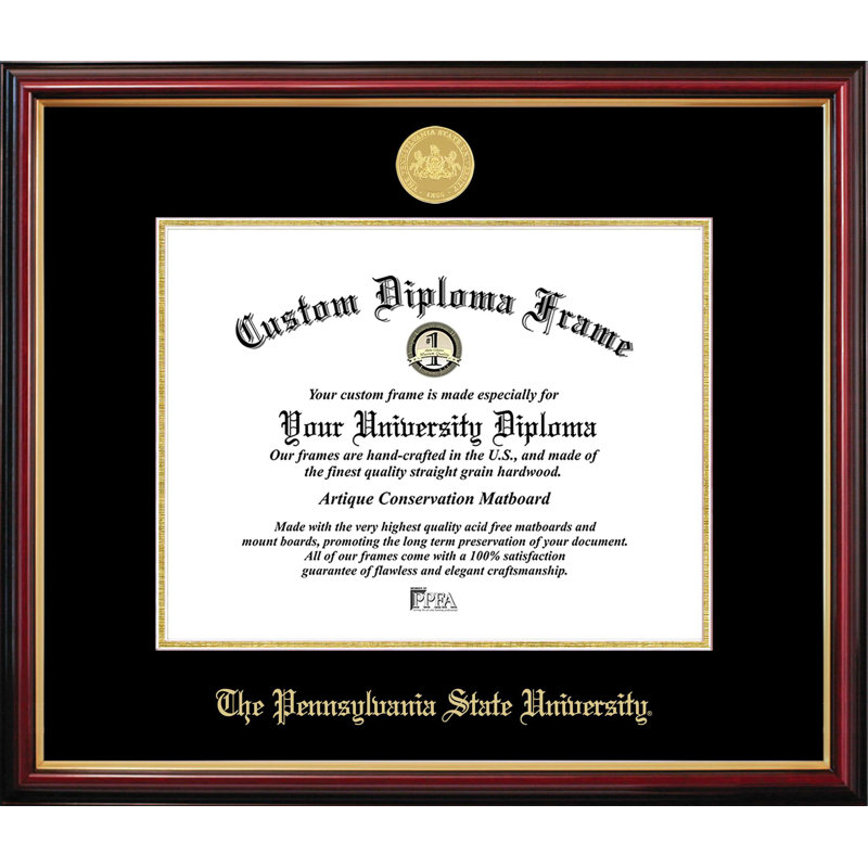 Cadre de petit diplôme de l'Université Penn State, NCAA Penn State, L 11 po x H 8,5 po