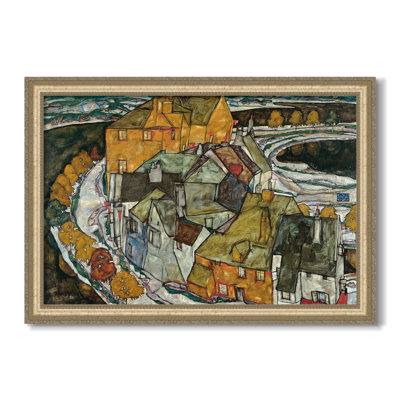 Crescent of Homes II (Island Town), 1915 - Egon Schiele - Toile encadrée sur mesure