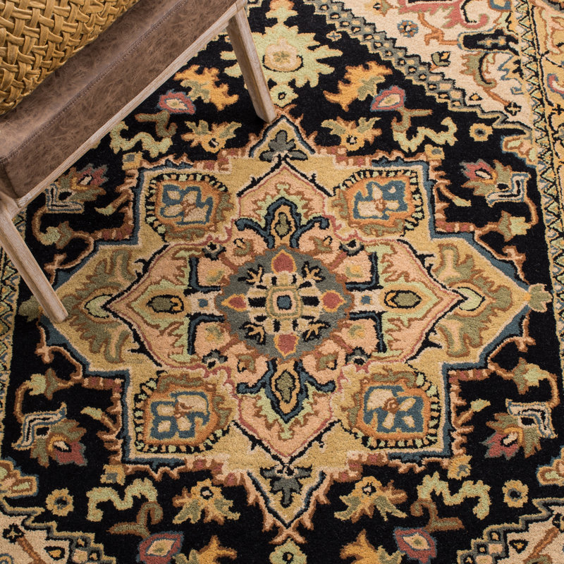 Tapis oriental en laine touffeté à la main Coralena, Oval 6 pi x 9 pi