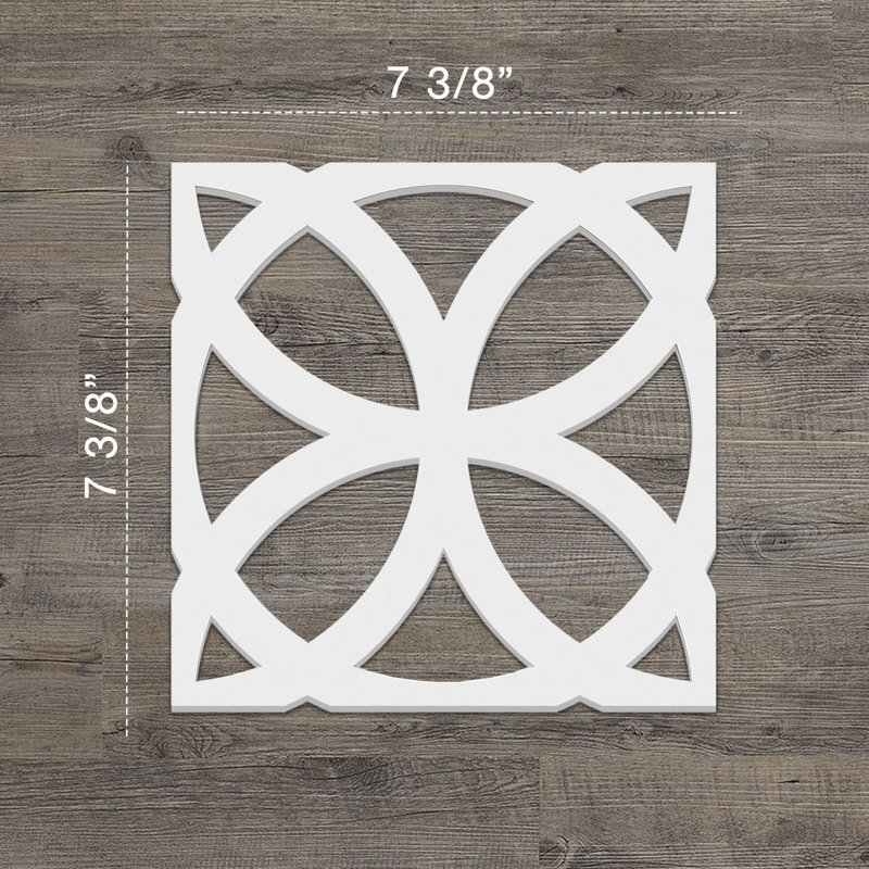 Panneaux muraux décoratifs Daventry en PVC de qualité architecturale, H 7,375 po x l 7,375 po x P 0,375 po