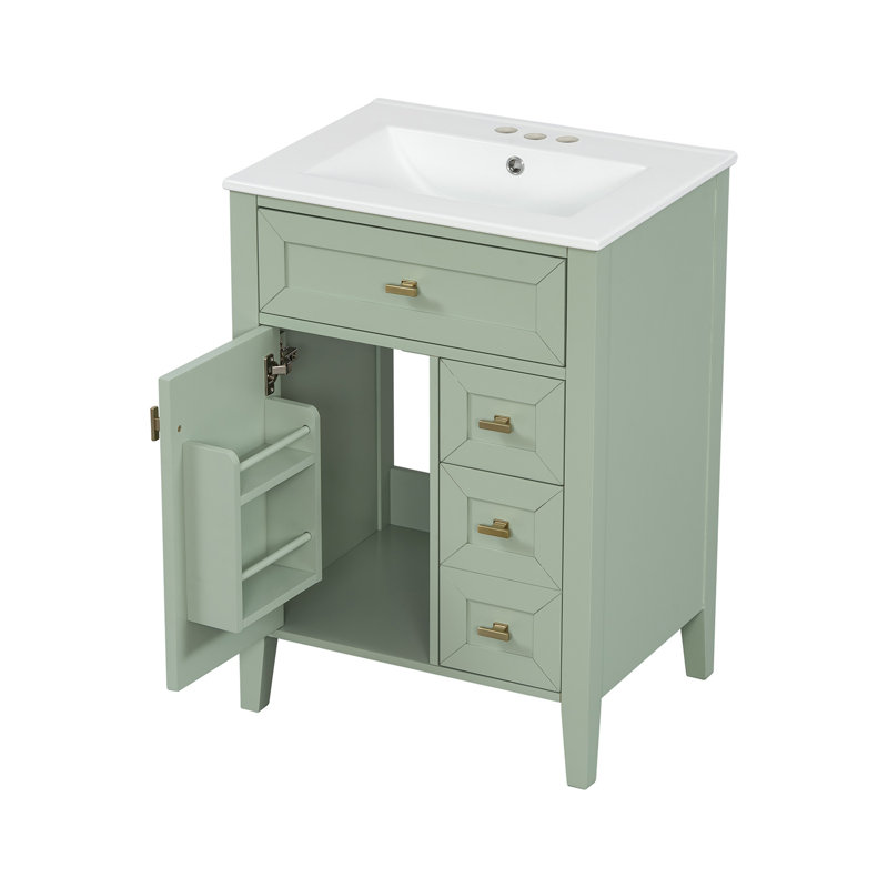 Meuble-lavabo moderne 24 "avec lavabo, Vert