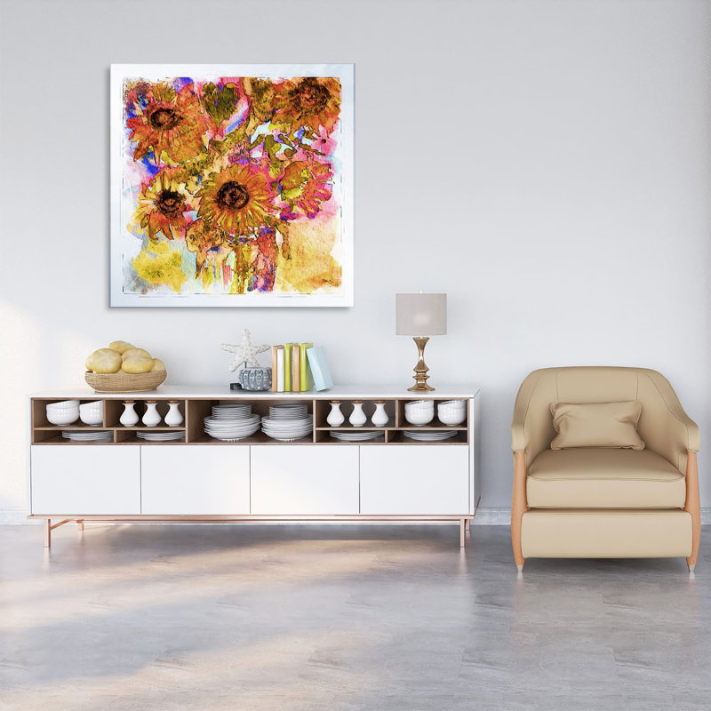 " Festive Bouquet V ", 16" H x 16" W x 1.5" D