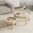 Modern simple log cream style coffee table