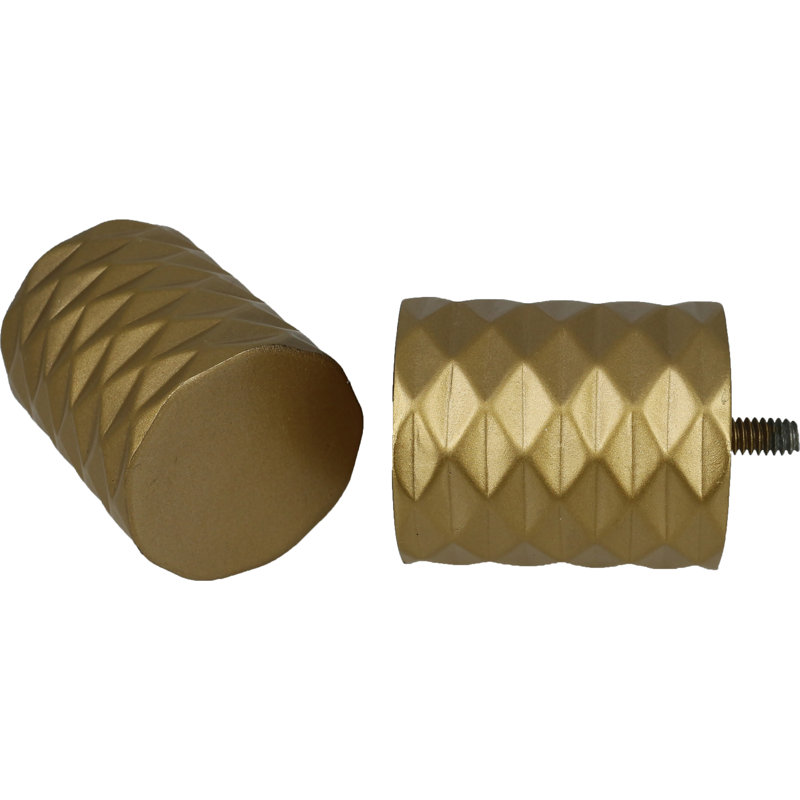 Jacobthomas Adjustable Single Curtain Rod, Royal Gold, 48" - 84"