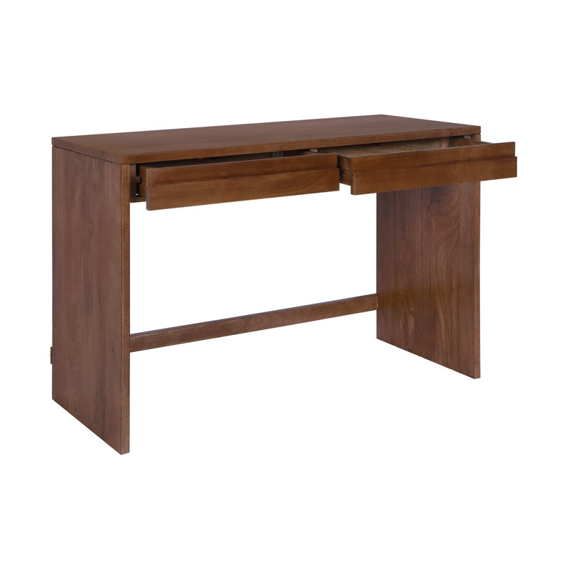  Hawthrone  48" Solid Wood Home Office Desk with Drawers, Walnut