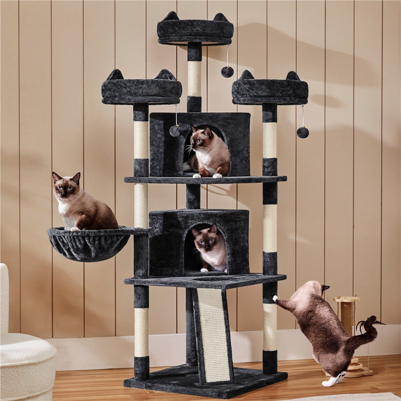Zutphen 69'' H Cat Tree, Black