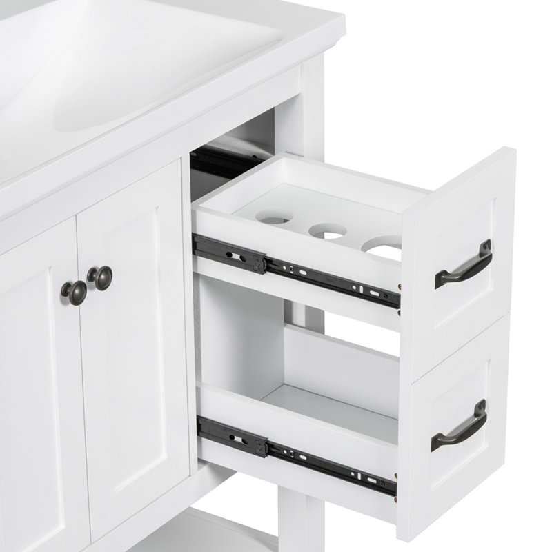 (Base Only) 30" Bathroom Vanity Without Sink Top, Vanity With Multi-Functional Drawer